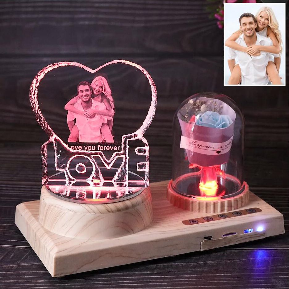 personalised musical lamp with speaker