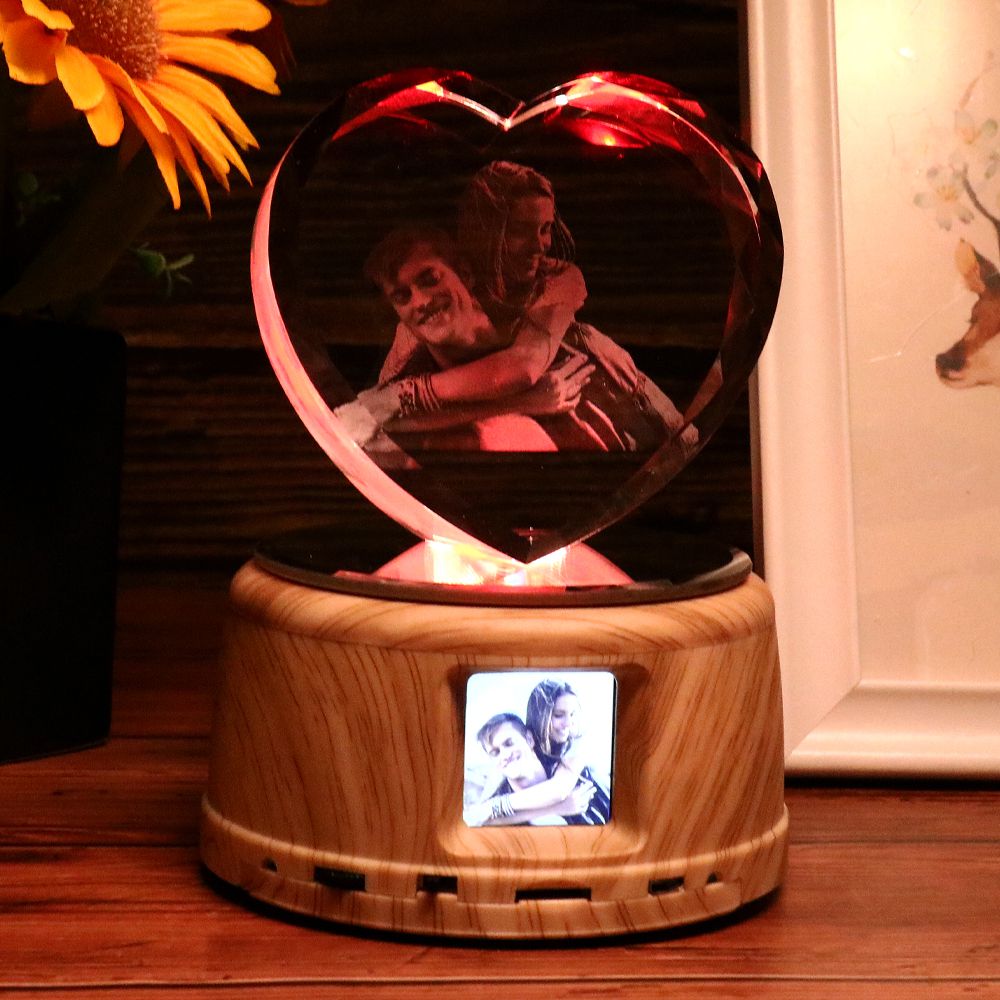Lámpara Personalizada Corazón Love 2 Alta Gama Altavoz Bluetooth / Reloj -  PictyourLamp